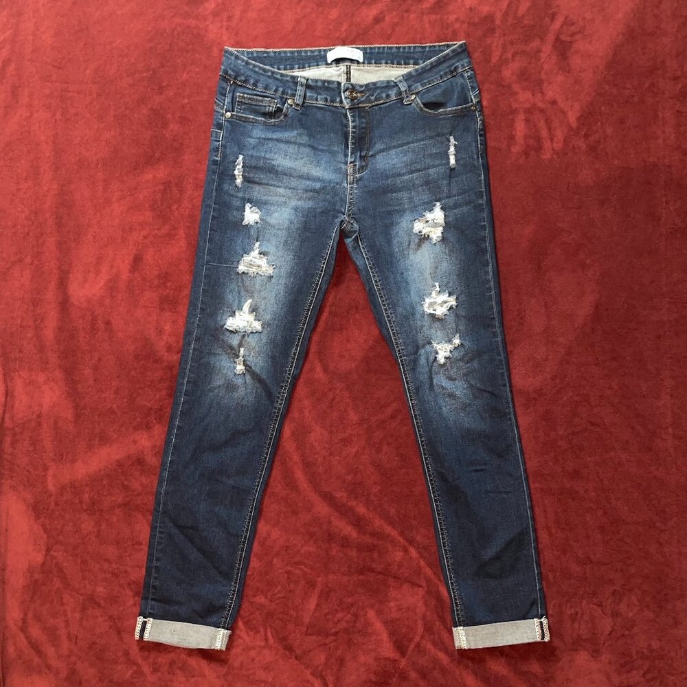 Wax Jeans Size 11‎ Cuffed distressed Skinny